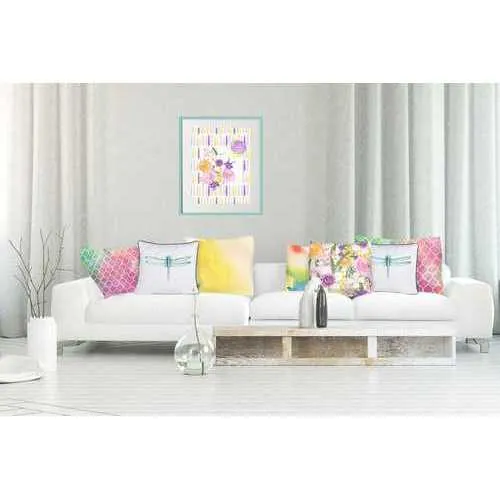 18"x 18" Watercolor Sunrise Dream Decorative Throw Pillow Cover