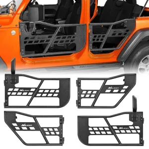 2018-2023 Jeep Wrangler JL | 2020-2023 Gladiator JT 2Door Front Rear Tubular Doors with Side View Mirrors