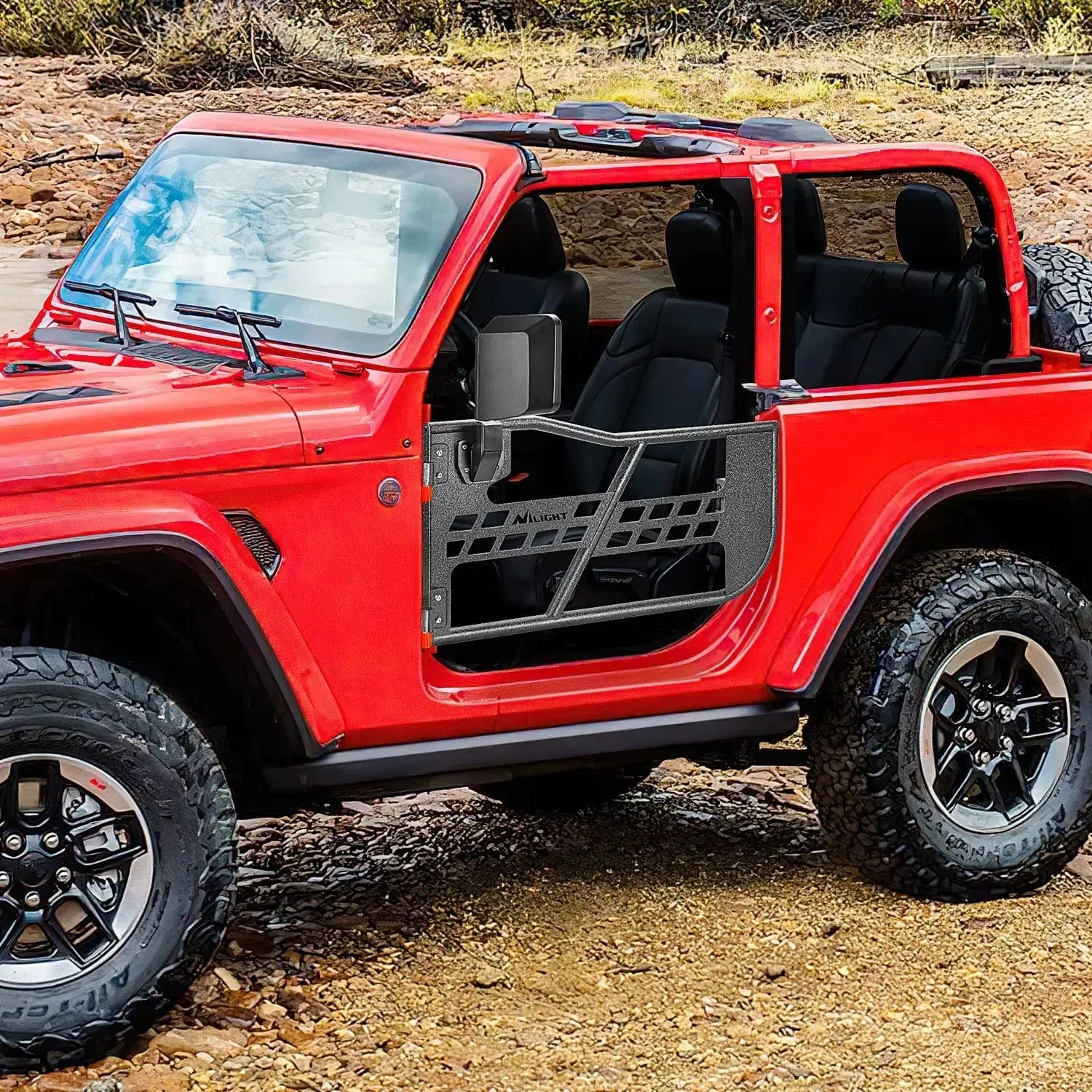 2018-2023 Jeep Wrangler JL | 2020-2023 Gladiator JT 2Door Front Tubular Doors with Side View Mirrors