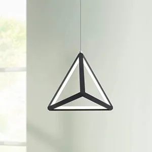 250 MM TRIANGLE CEILING LAMP MODERN LED CHANDELIER PENDANT HANGING FOR DINING LIVING ROOM OFFICE SUSPENSION LAMP - WARM WHITE