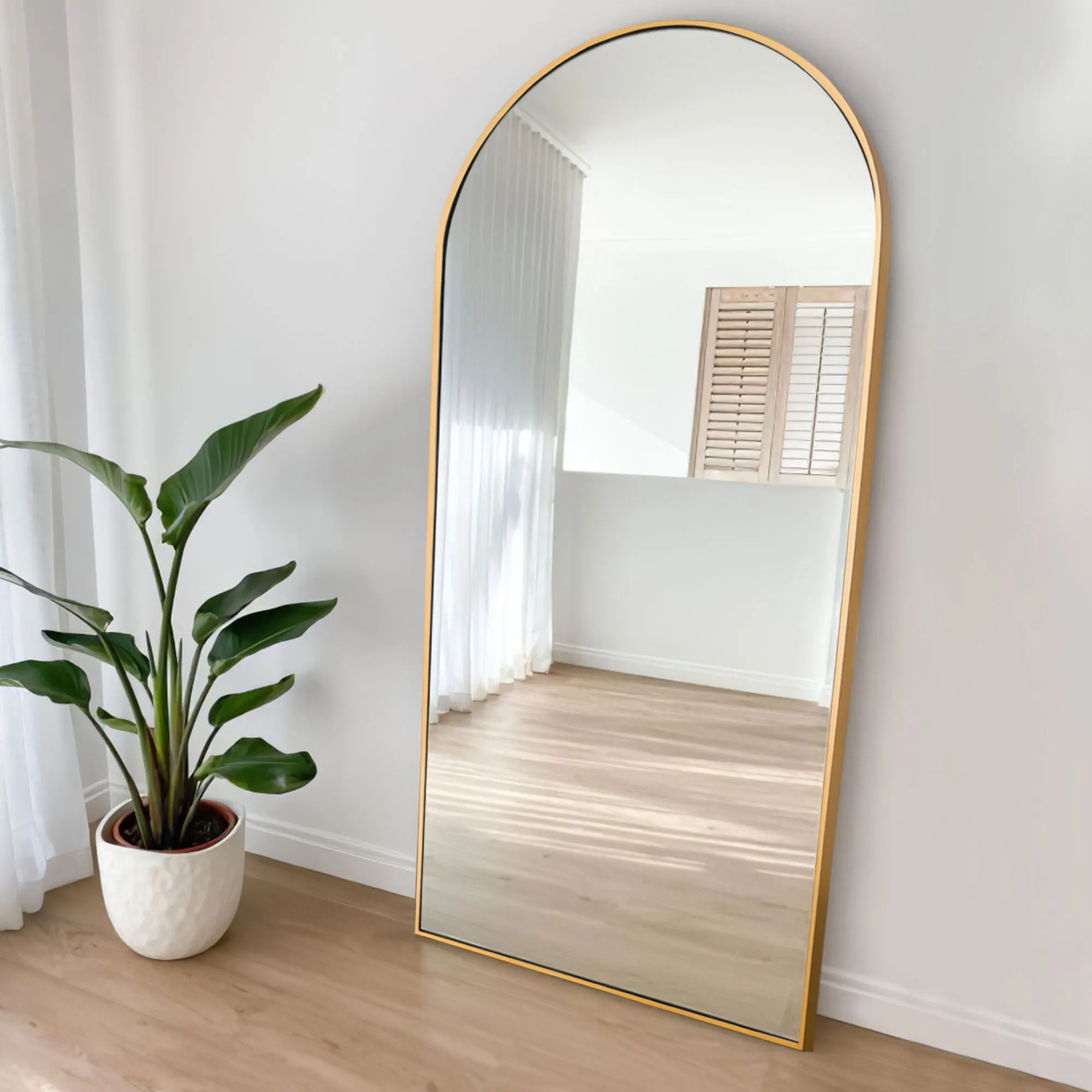 66-in H x 30-in W Arched Top Mirror