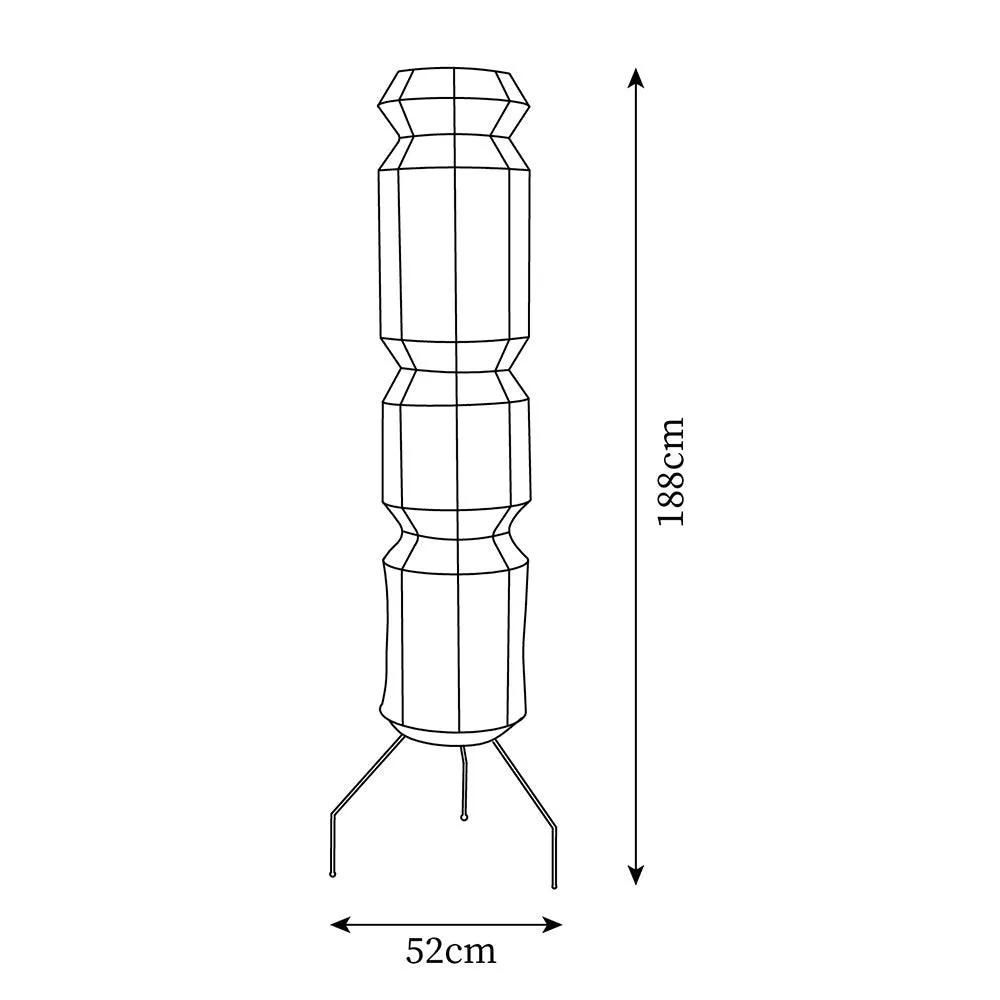 Akari UF4-L6 Floor Lamp 20.4″- 74″