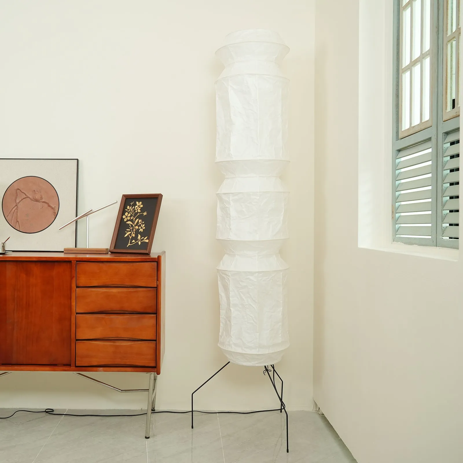 Akari UF4-L6 Floor Lamp 20.4″- 74″