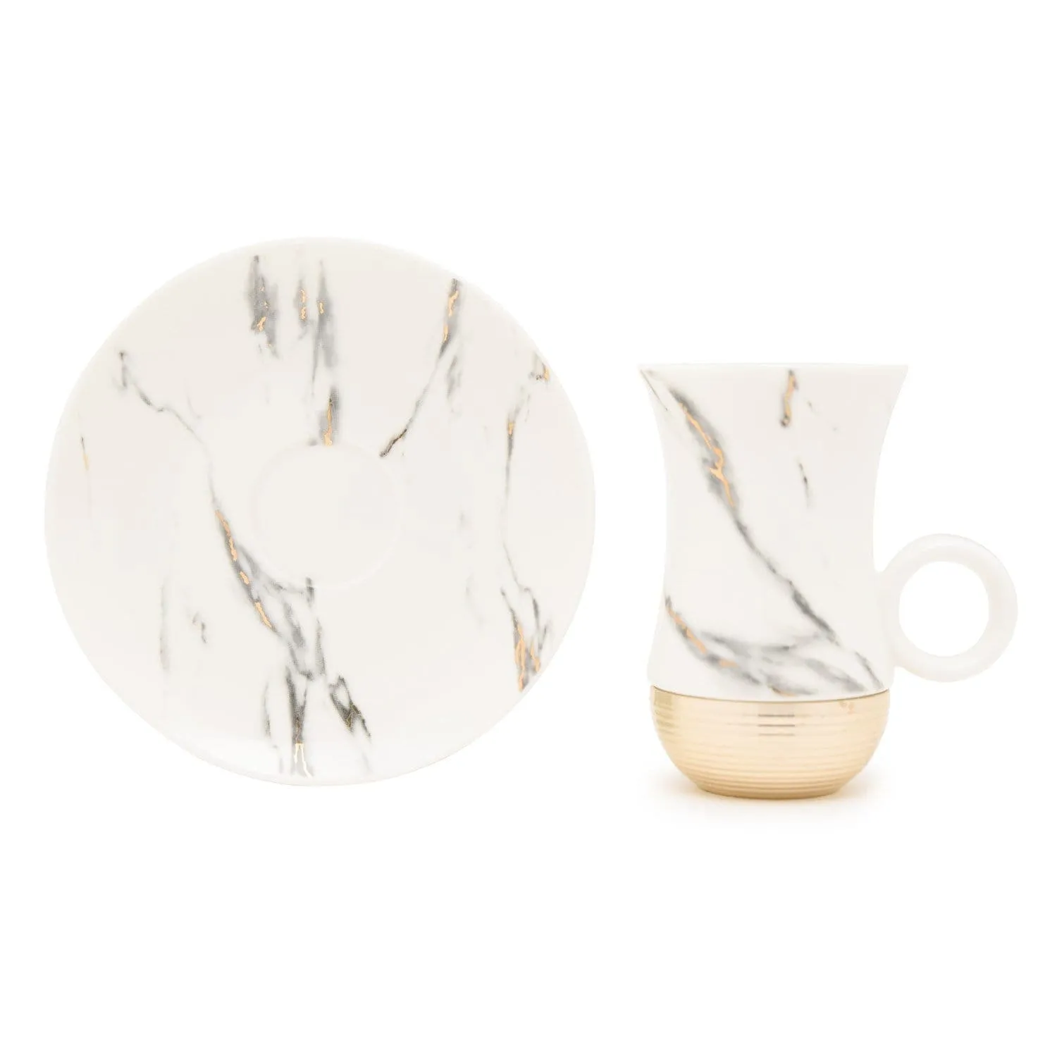 Am Dilwen Gold with Decorated Flask Tea Set - 22 Pieces - AM9415-S21/042