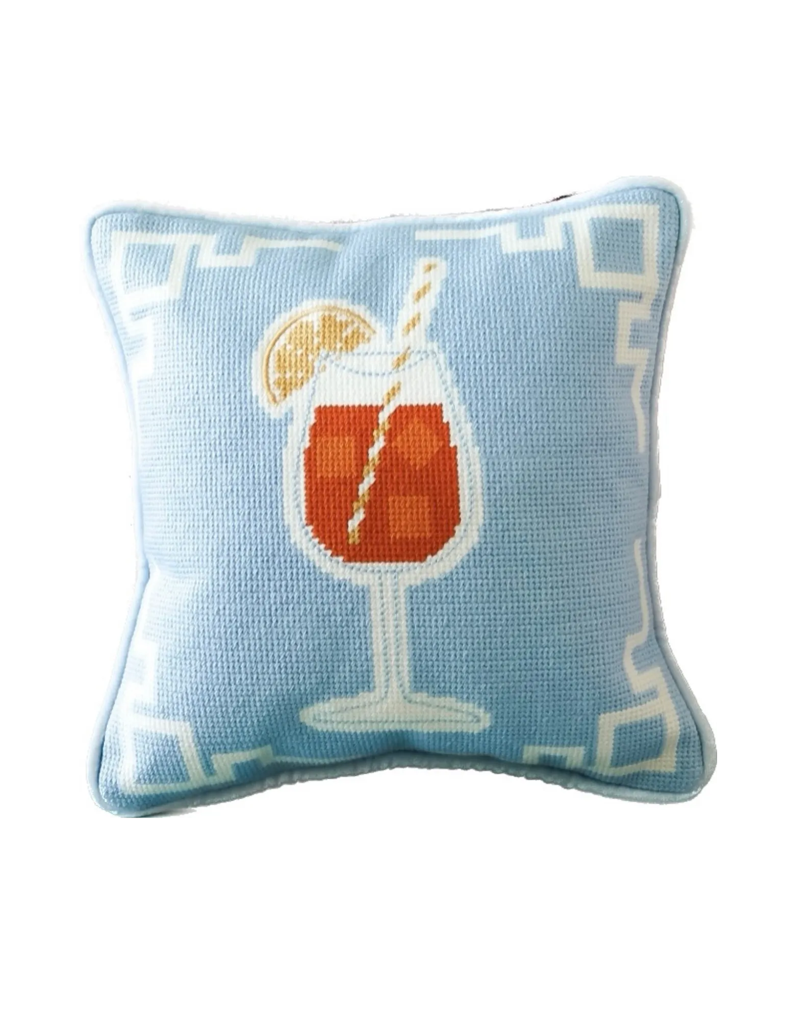 Aperol Spritz Needlepoint Pillow