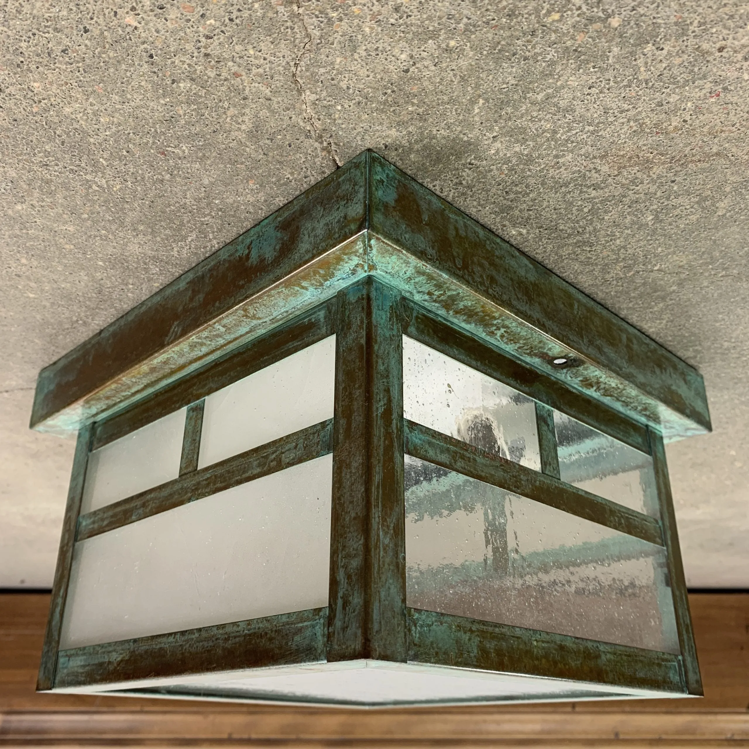 Arroyo Ceiling Light, Mission Style, Craftsman Flushmount, Copper