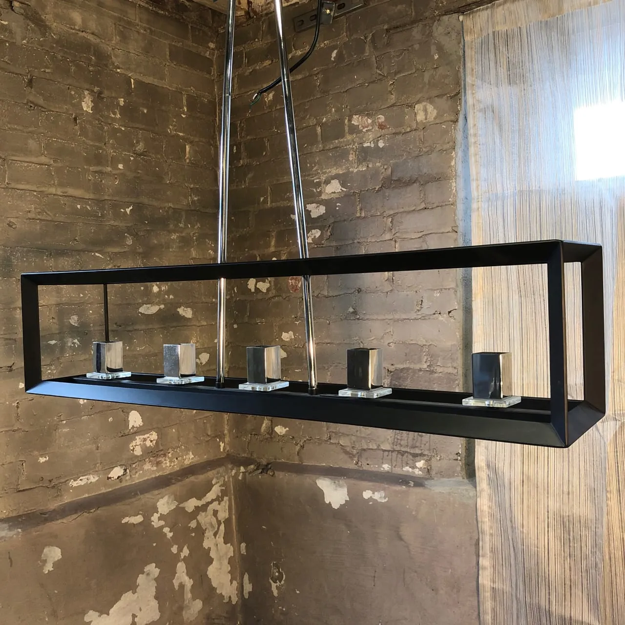 Artcraft Design Vineyard, Ceiling Light, Hanging Light, Black and Chrome