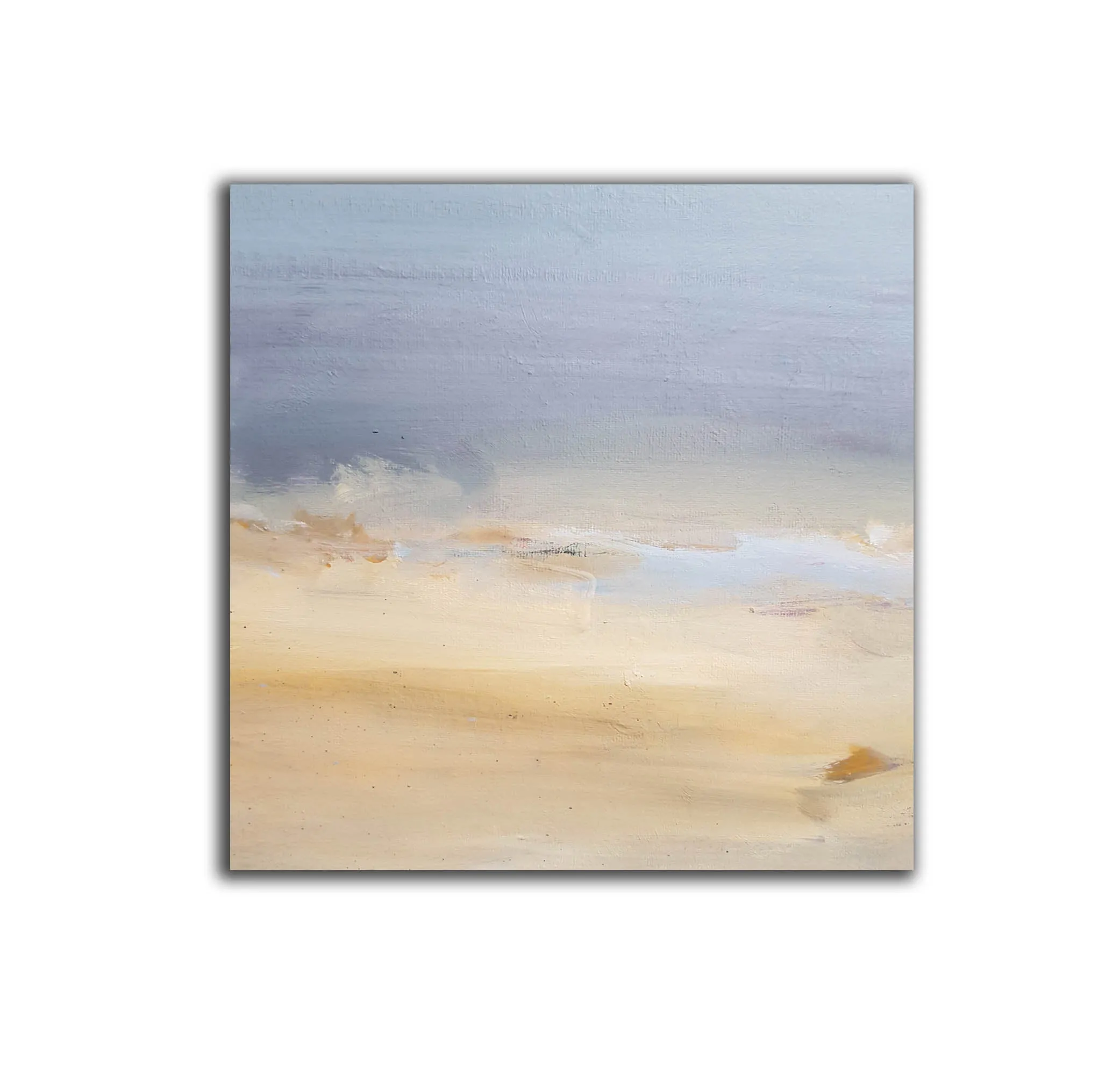 Beige Blue Abstract Art on Canvas Living Room Office Painting Yp053