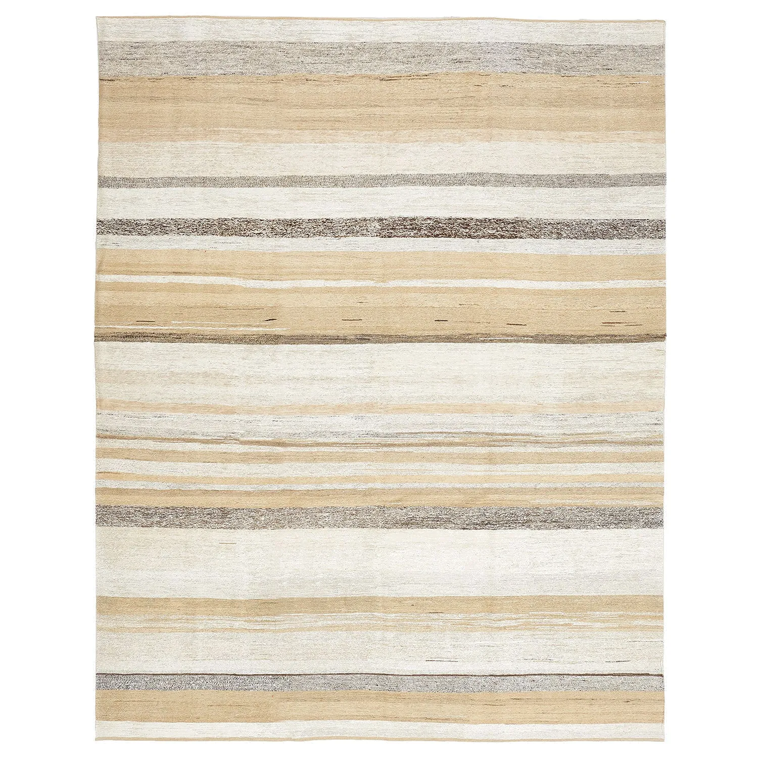Beige Flatweave Hemp Rug - 8'8" x 10'11"