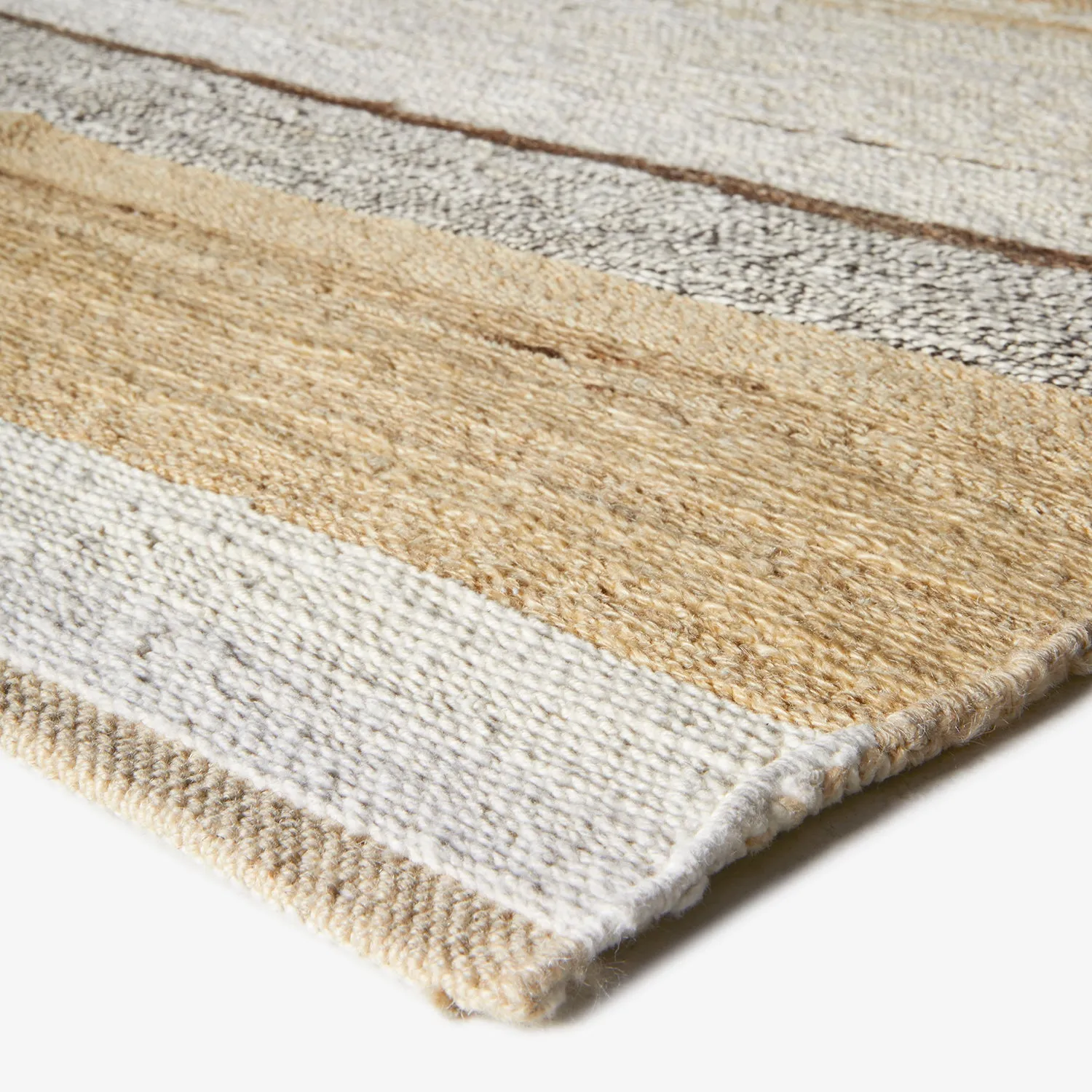 Beige Flatweave Hemp Rug - 8'8" x 10'11"