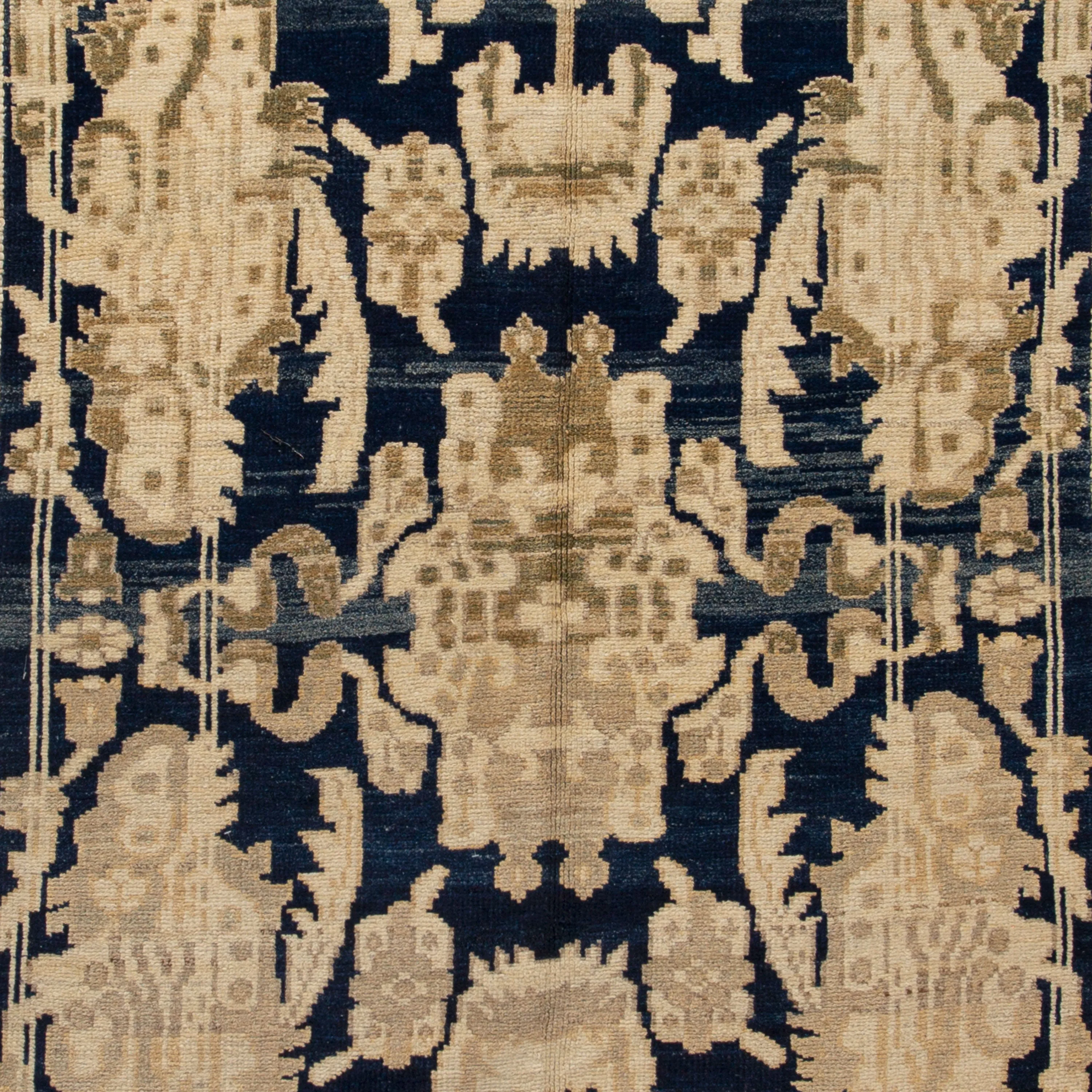 Black Flatweave Wool Runner - 5'4" x 15'04"