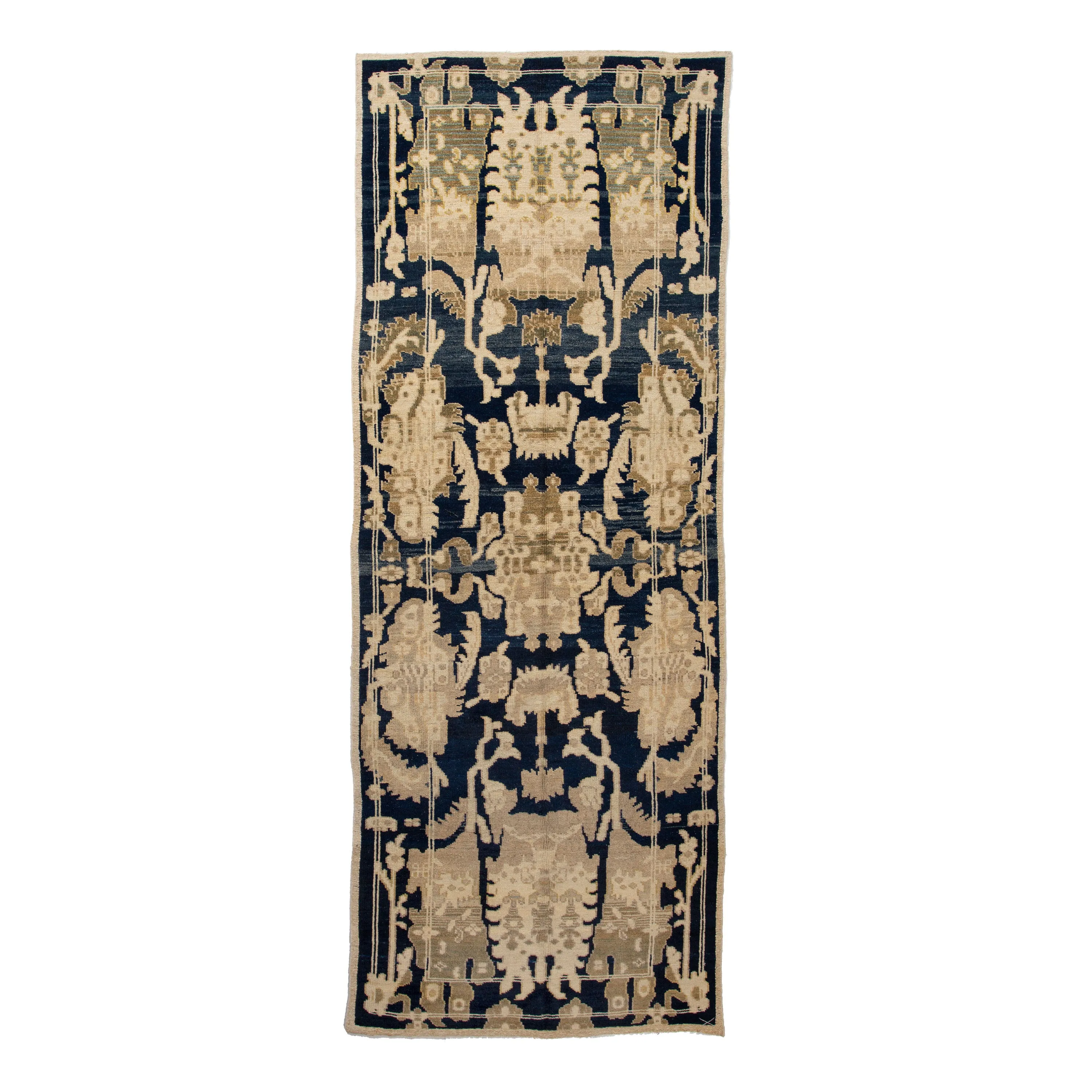 Black Flatweave Wool Runner - 5'4" x 15'04"
