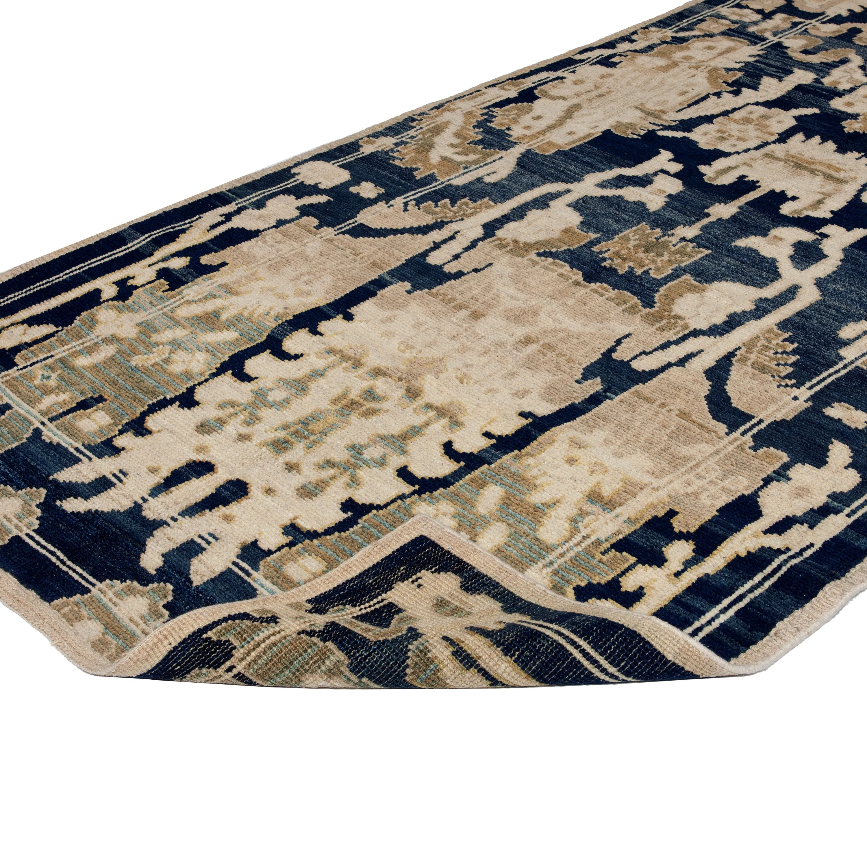 Black Flatweave Wool Runner - 5'4" x 15'04"