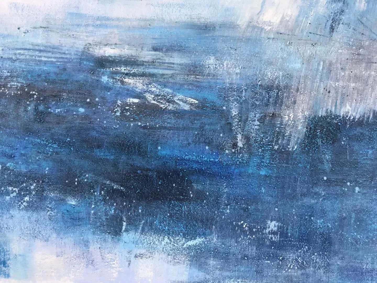 Blue White Abstract Painting,Abstract Painting Large Works of Art Dp123