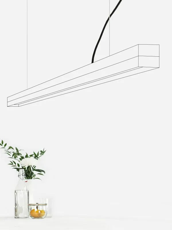 [C3] Concrete & Oak Pendant 182CM