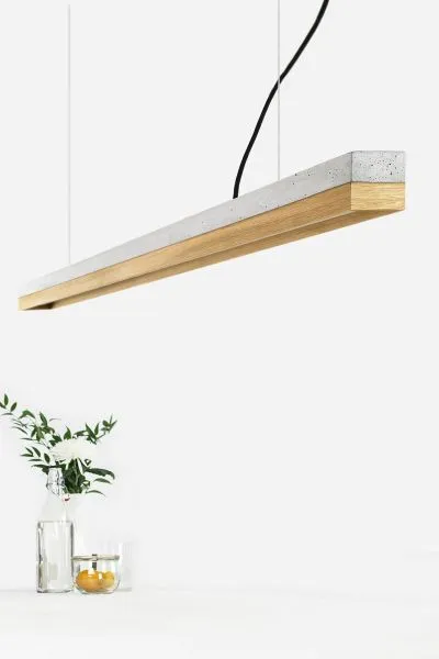 [C3] Concrete & Oak Pendant 182CM
