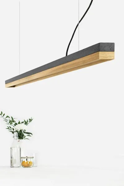 [C3] Concrete & Oak Pendant 182CM