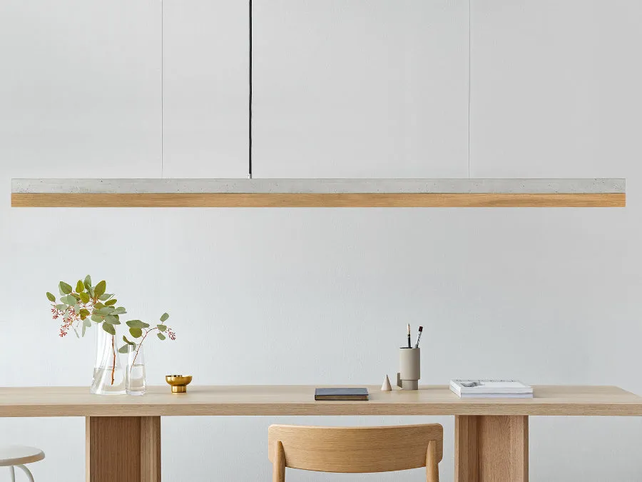 [C3] Concrete & Oak Pendant 182CM