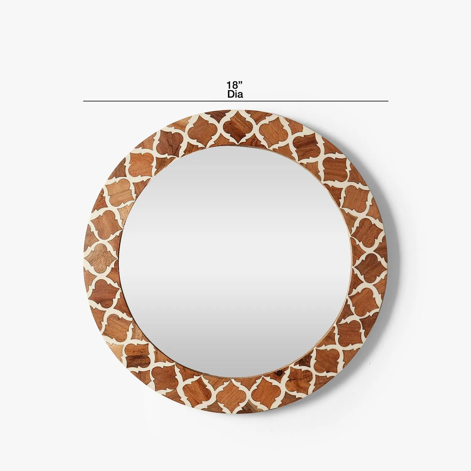 CASA DECOR White Imperial Wall Mirror for Entryways, Washrooms, Living Rooms Bedroom, Bathroom, Wall Basin, Study Room, Office
