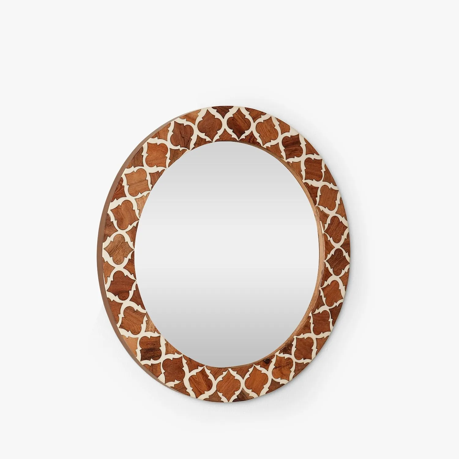 CASA DECOR White Imperial Wall Mirror for Entryways, Washrooms, Living Rooms Bedroom, Bathroom, Wall Basin, Study Room, Office