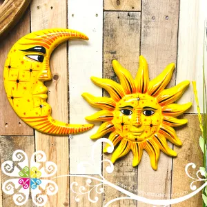 Ceramic Sun & Moon Set - Wall Decor