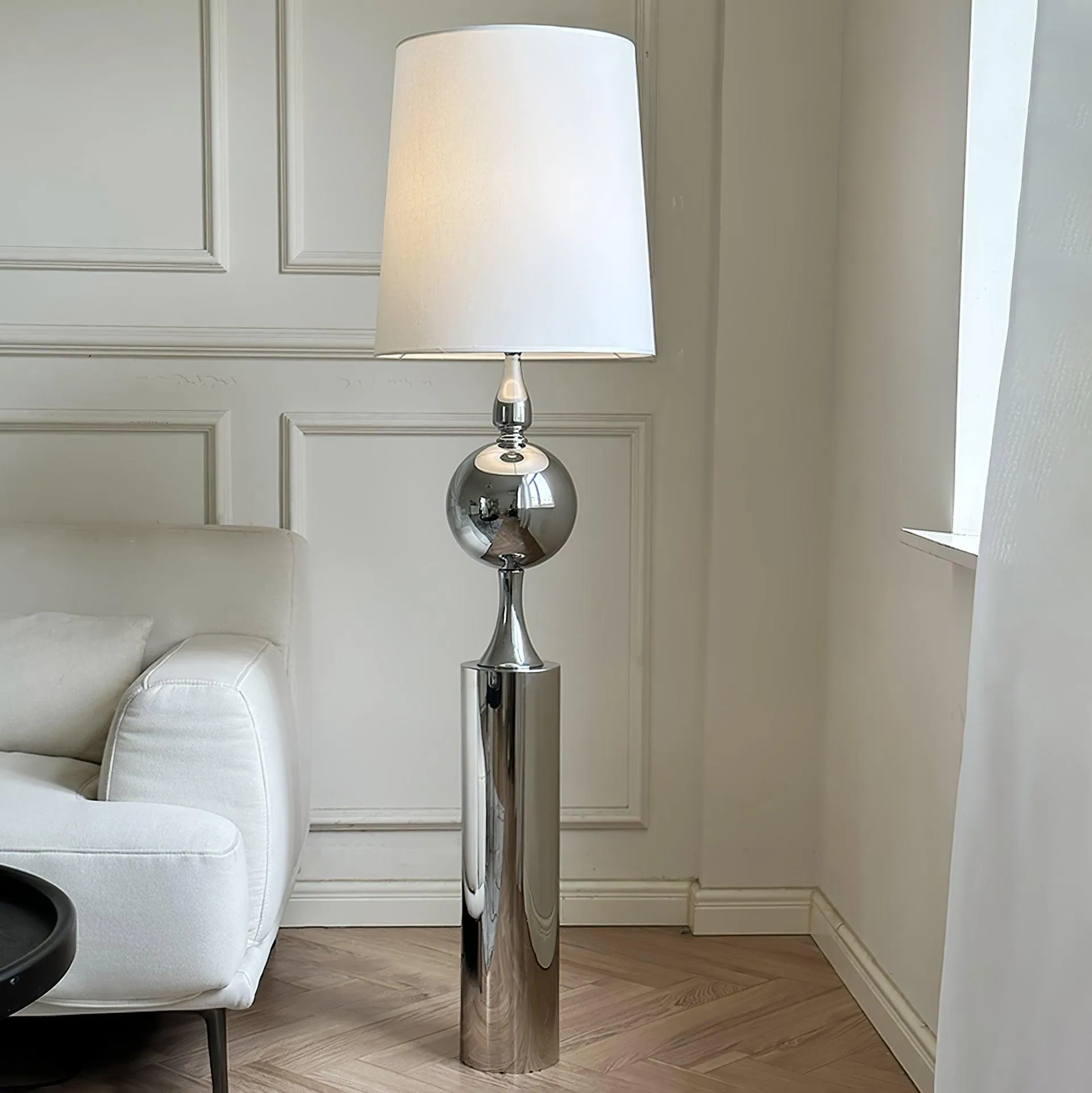 Chrome Bubble Floor Lamp 15.7″- 60.2″