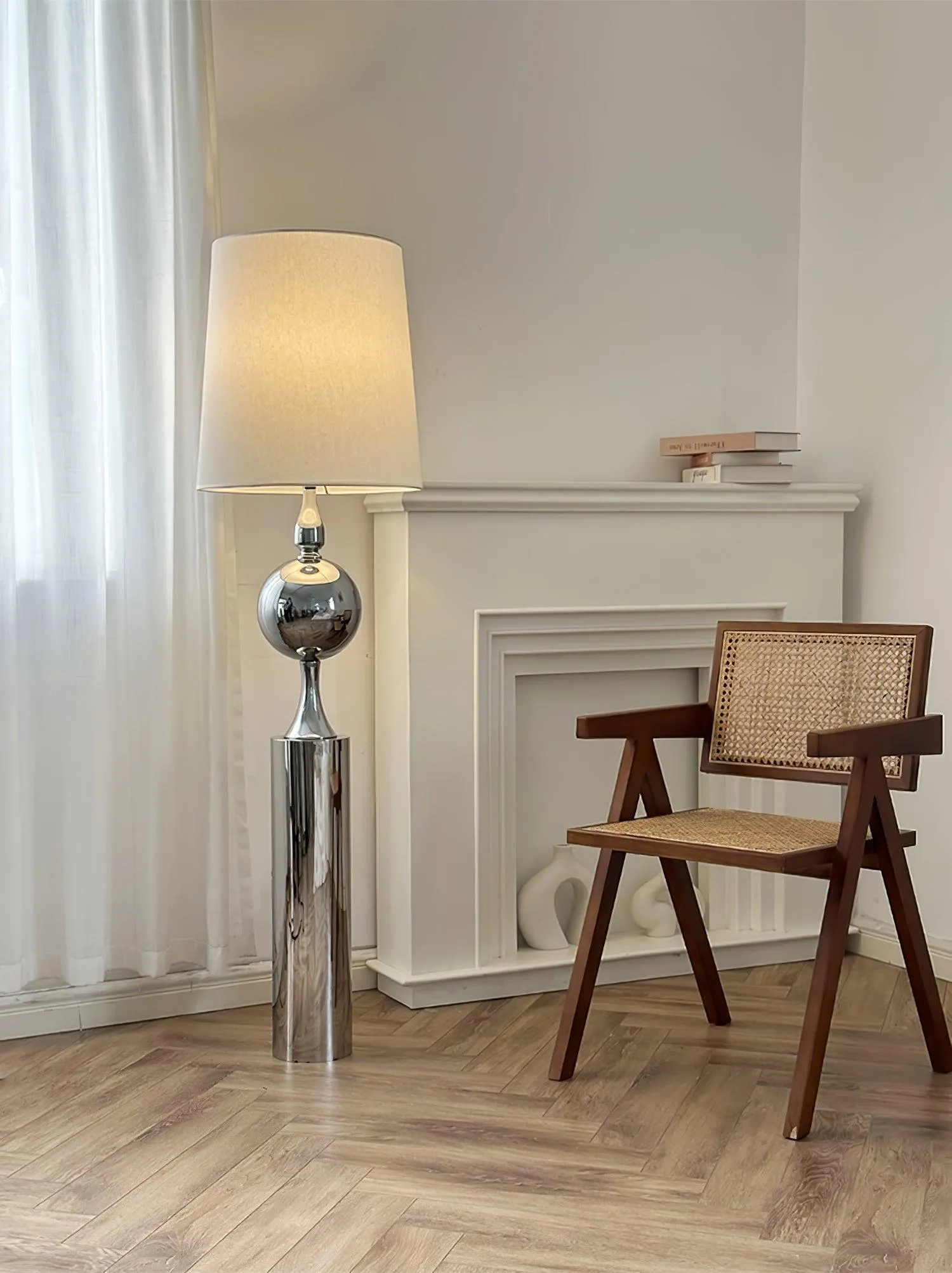 Chrome Bubble Floor Lamp 15.7″- 60.2″