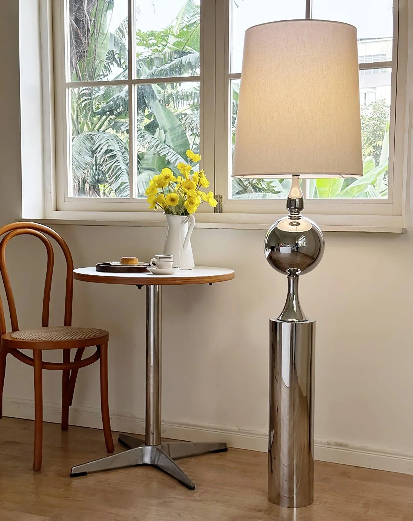 Chrome Bubble Floor Lamp 15.7″- 60.2″