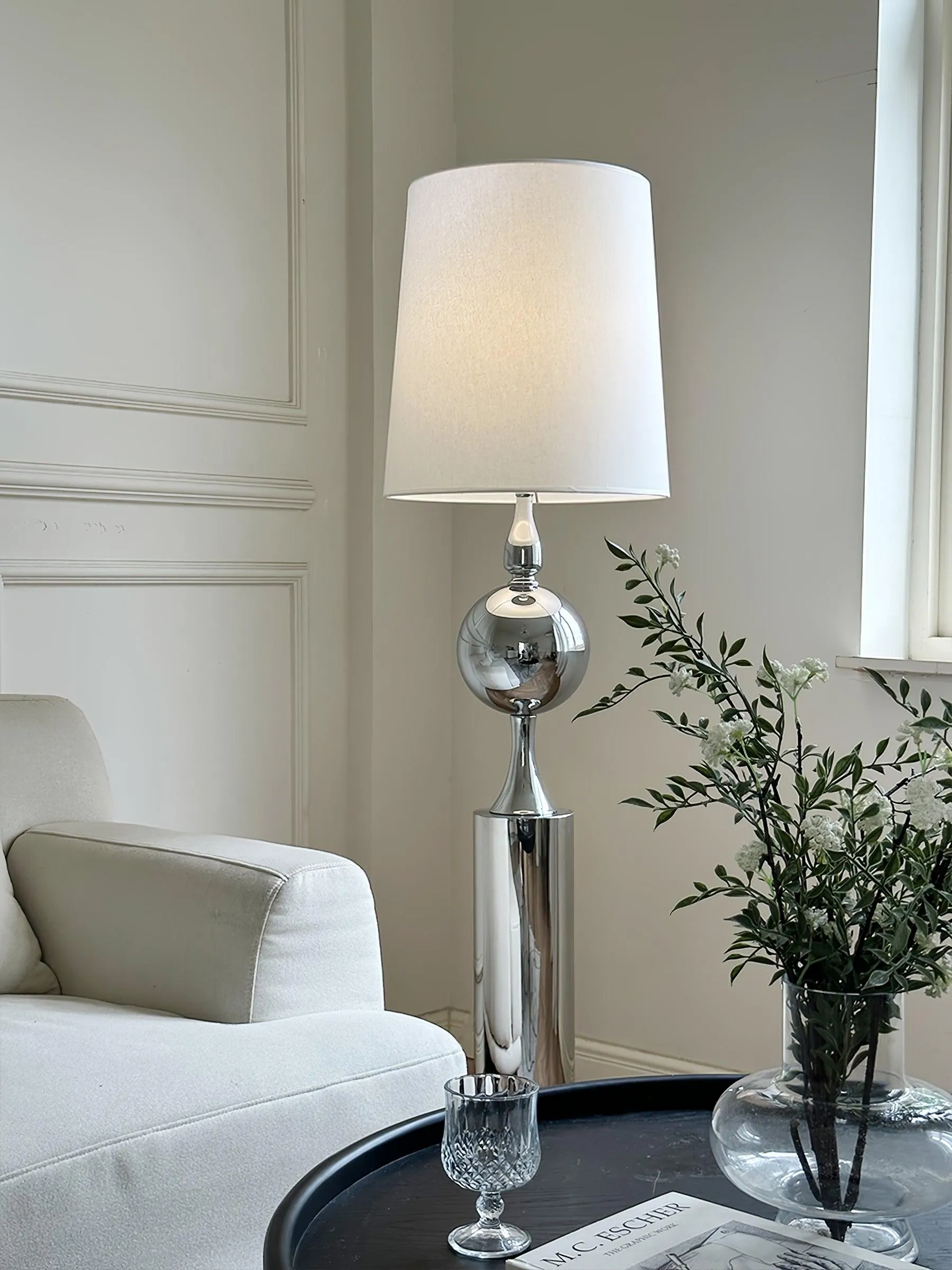 Chrome Bubble Floor Lamp 15.7″- 60.2″
