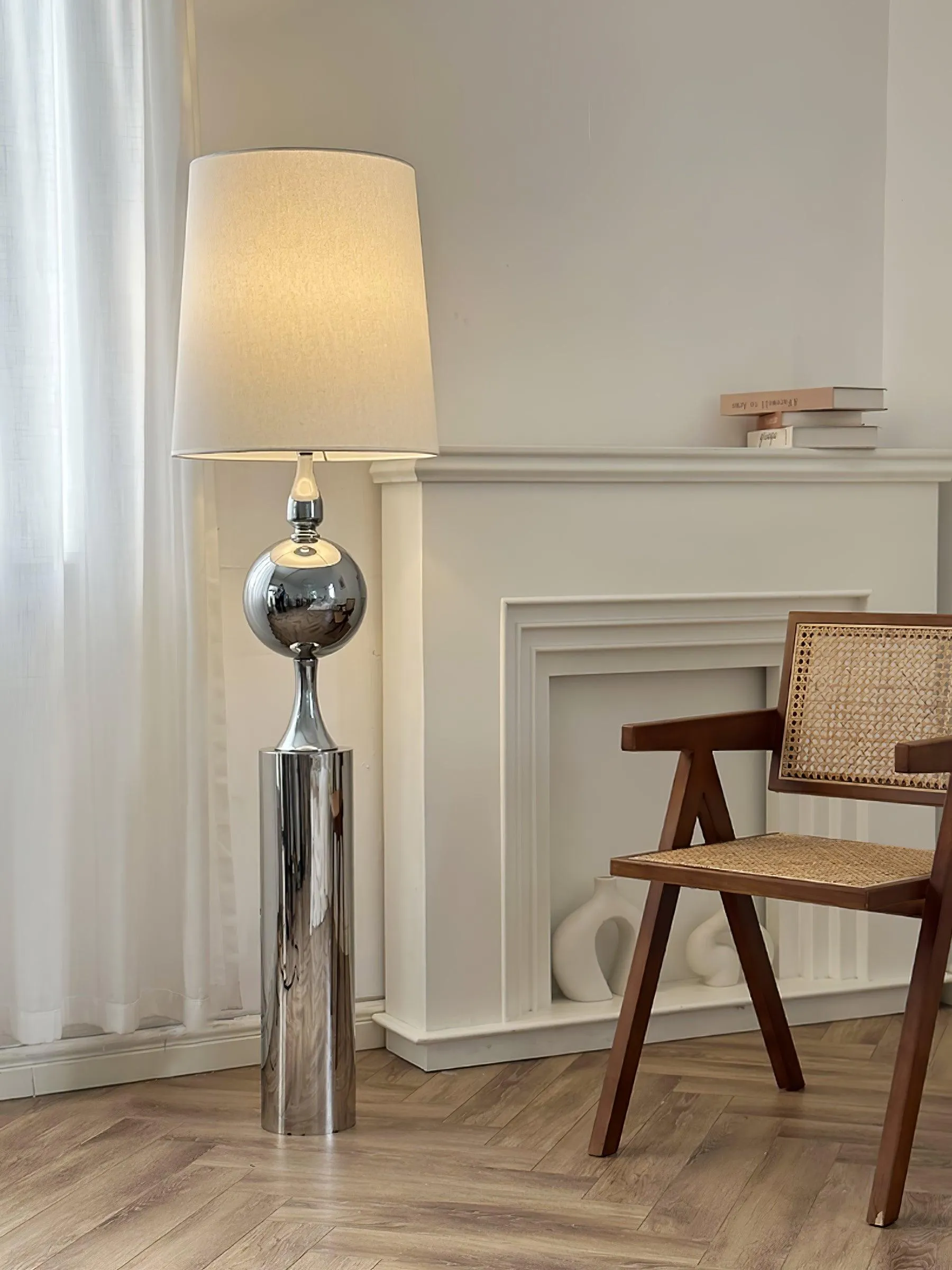 Chrome Bubble Floor Lamp 15.7″- 60.2″