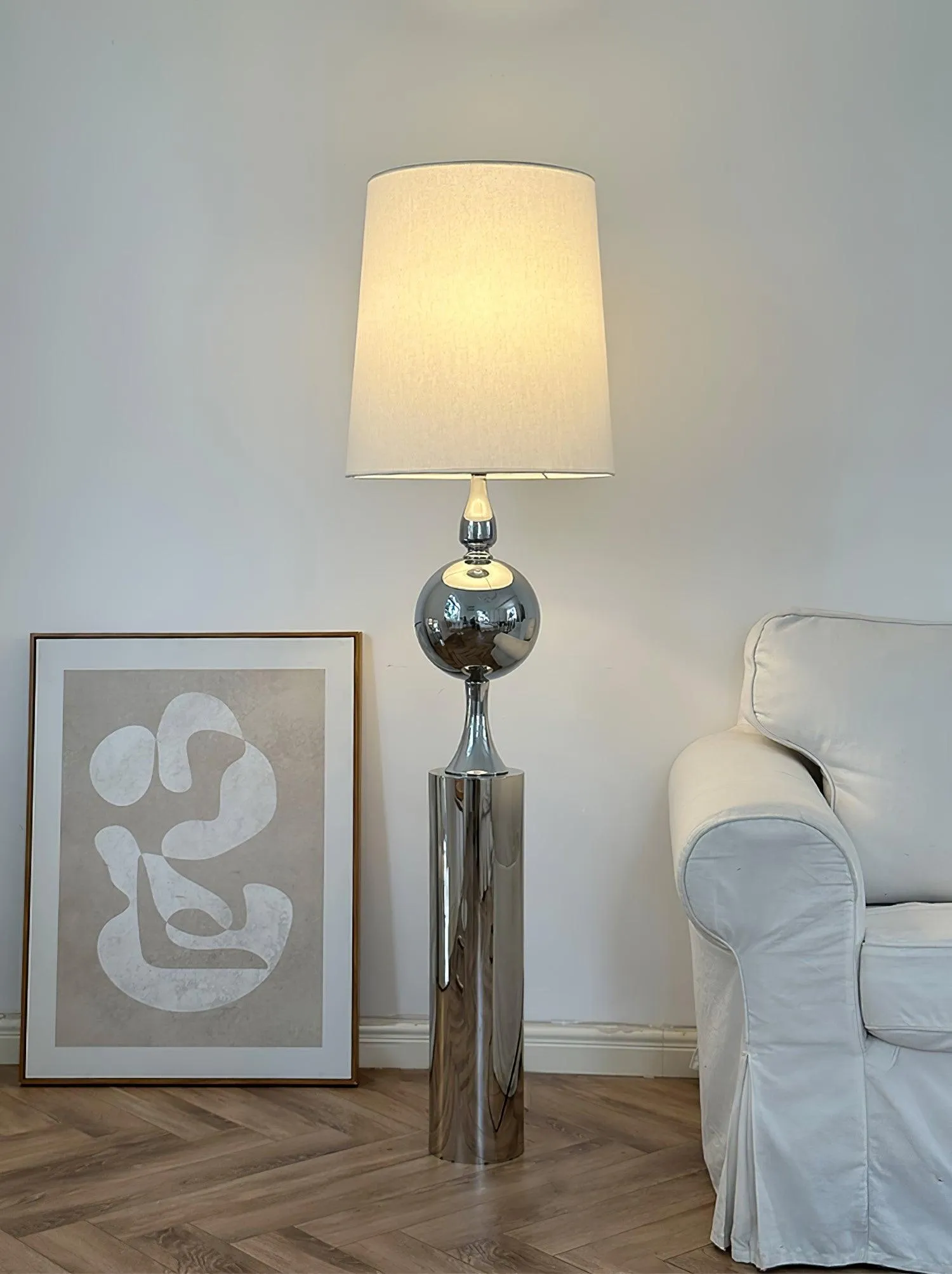 Chrome Bubble Floor Lamp 15.7″- 60.2″