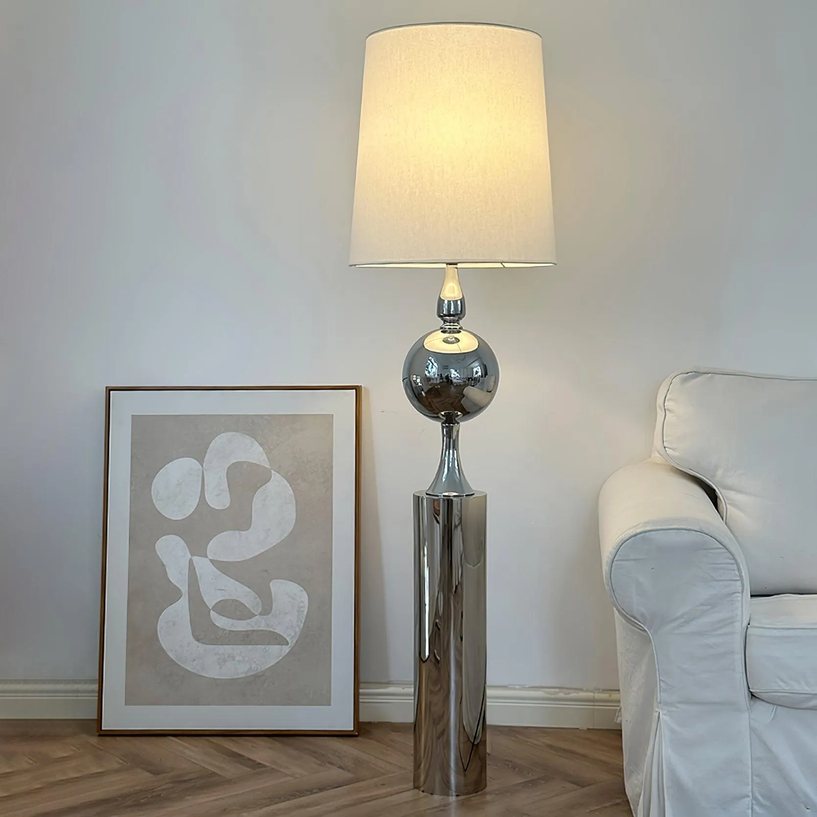 Chrome Bubble Floor Lamp 15.7″- 60.2″