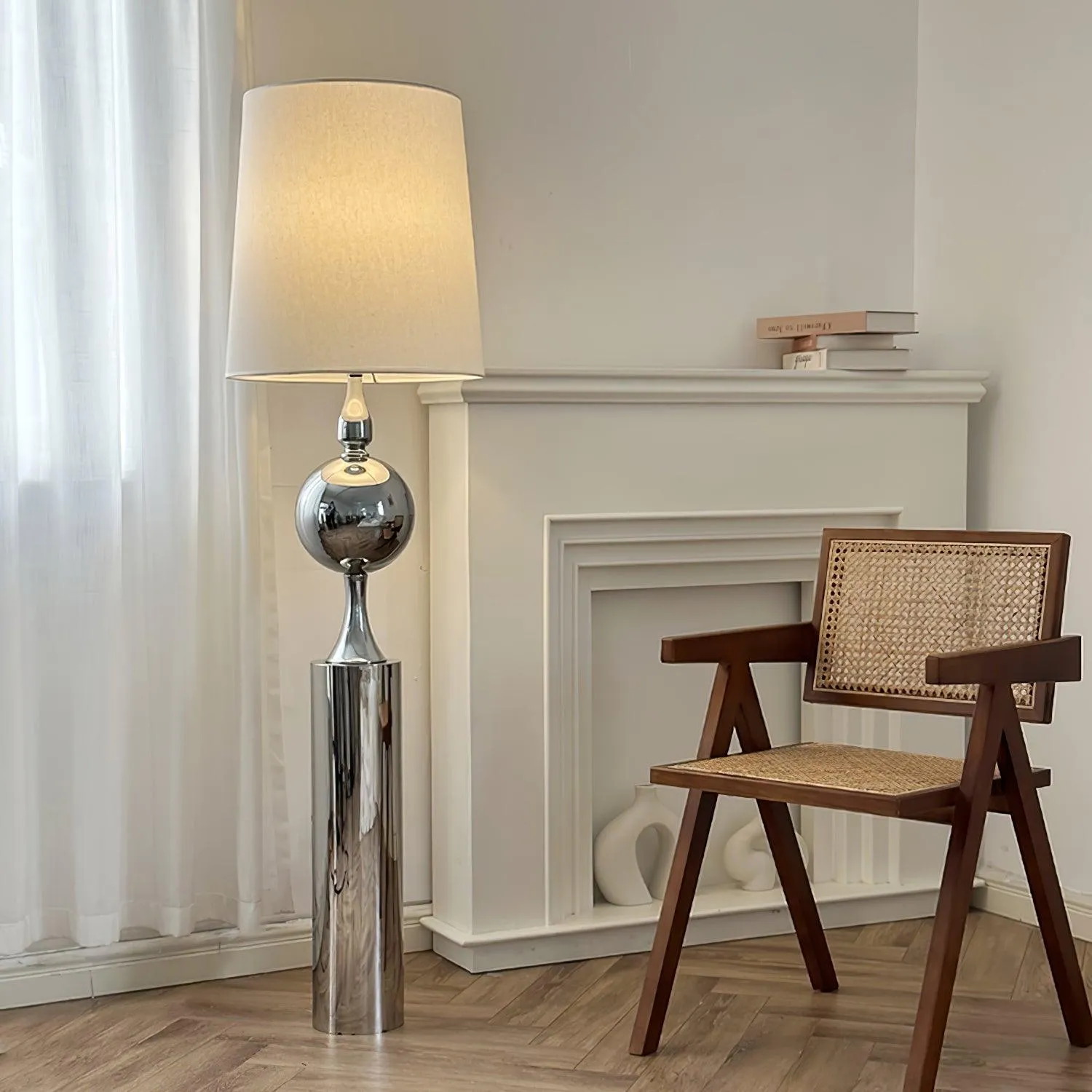 Chrome Bubble Floor Lamp 15.7″- 60.2″