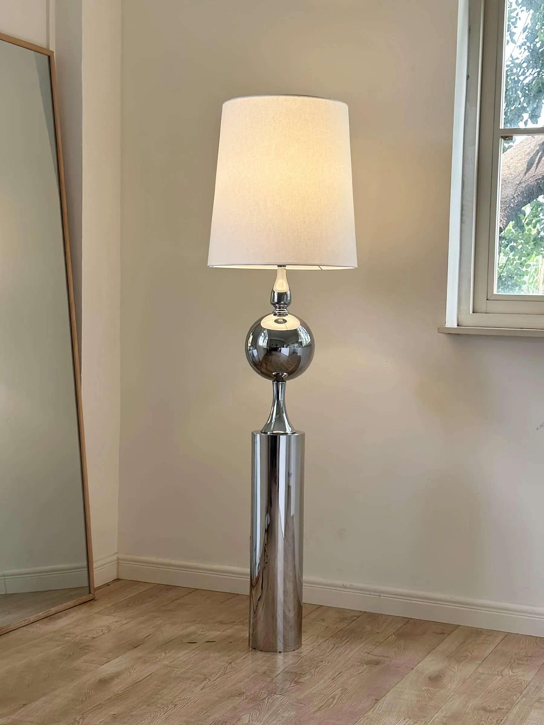 Chrome Bubble Floor Lamp 15.7″- 60.2″