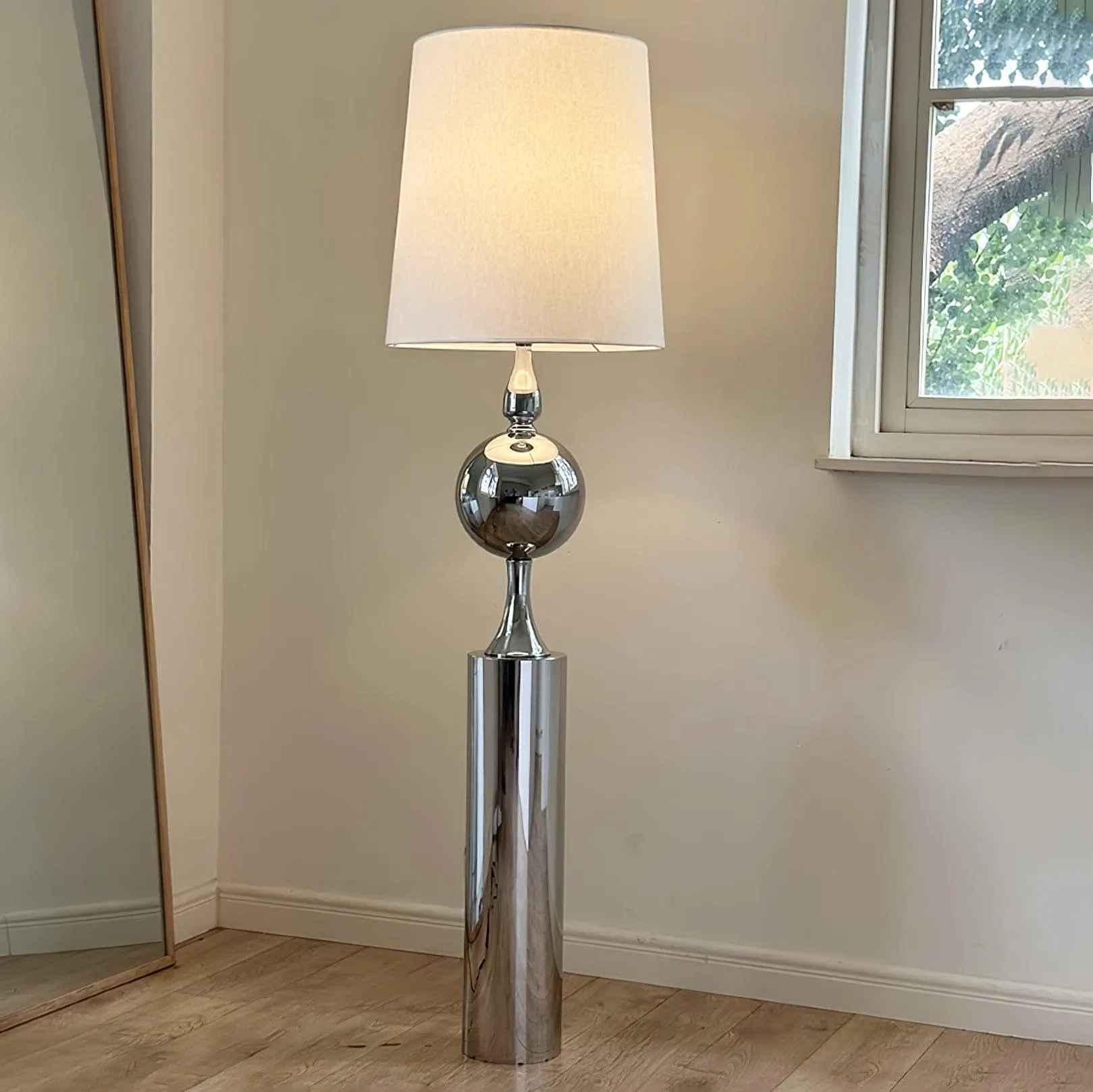 Chrome Bubble Floor Lamp 15.7″- 60.2″