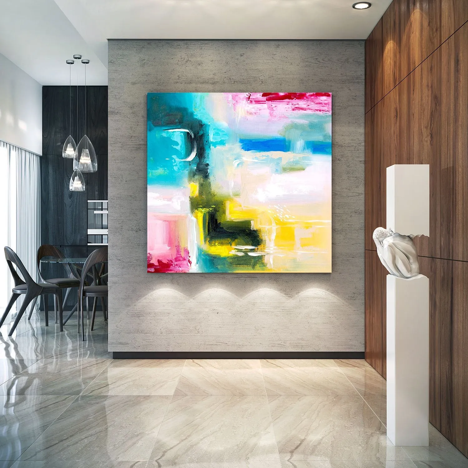 Colorful Abstract Painting Contemporary Wall Art Modern Artwork Qp010