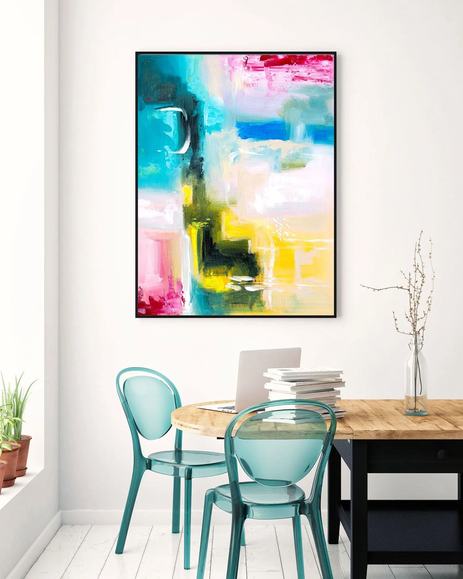 Colorful Abstract Painting Contemporary Wall Art Modern Artwork Qp010