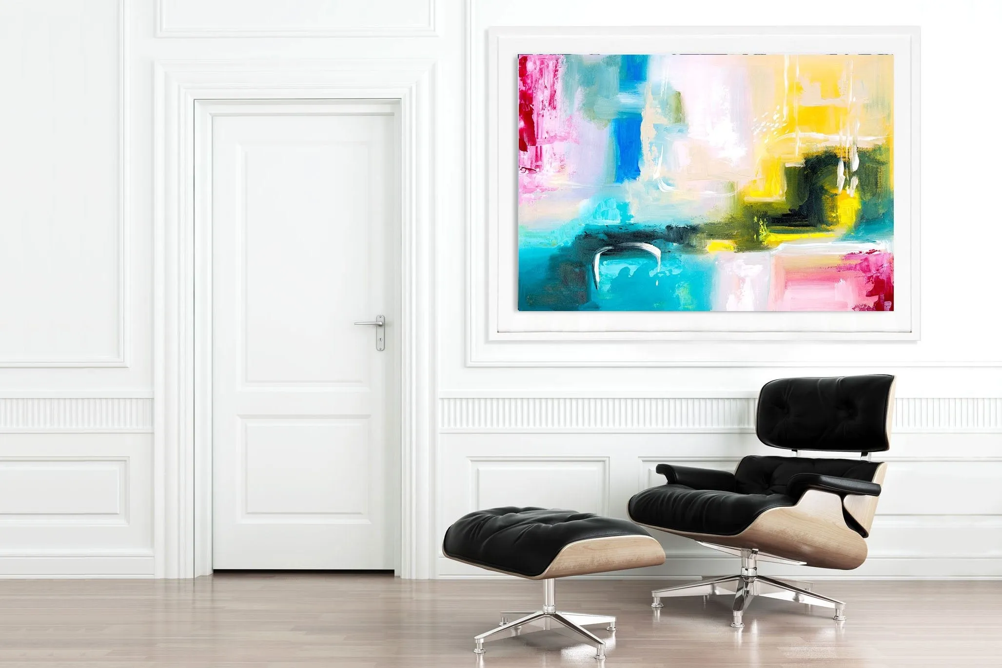 Colorful Abstract Painting Contemporary Wall Art Modern Artwork Qp010