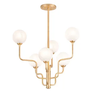 Corbett Lighting 6 Light Ceiling Light  in Vintage Gold Leaf