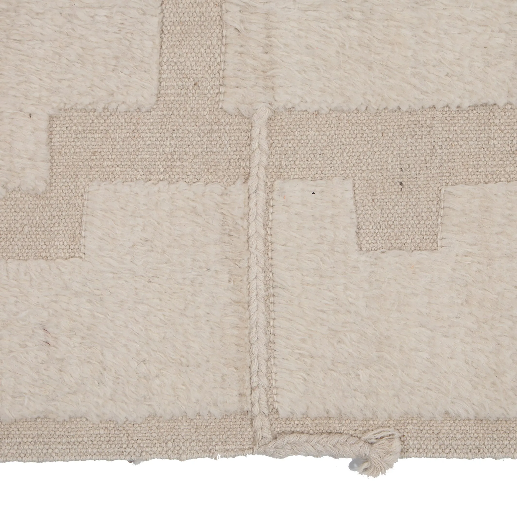 Cream Modern Wool Rug - 8'2'' x 11'3''