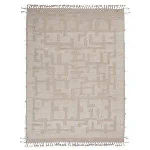Cream Modern Wool Rug - 8'2'' x 11'3''
