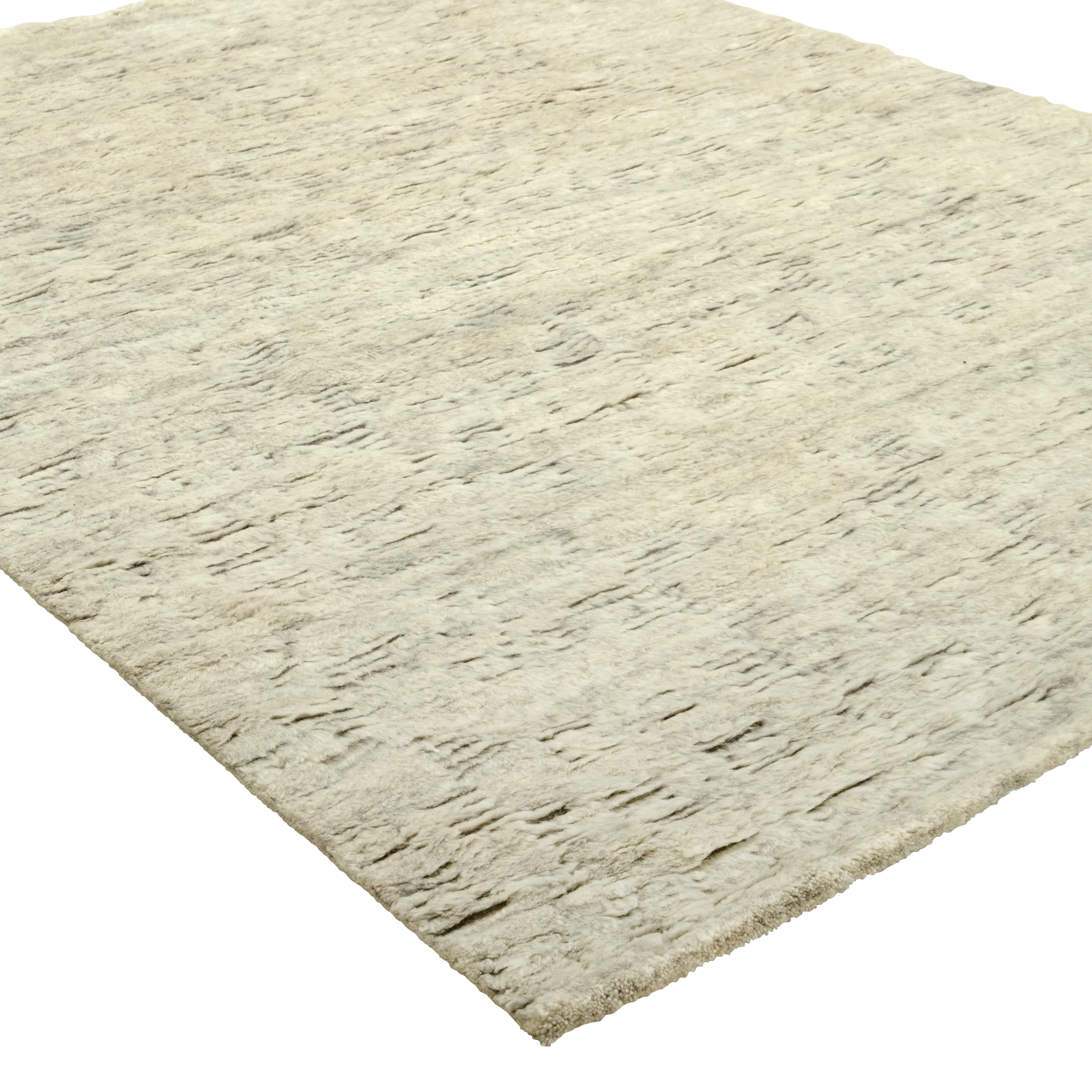 Cream Moroccan Wool Rug - 7'10" x 10'2"