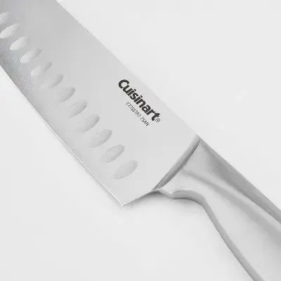 Cuisinart Classic 7pc Stainless Steel Hollow Handle Essentials Knife Block Set with Built in Sharpener Silver