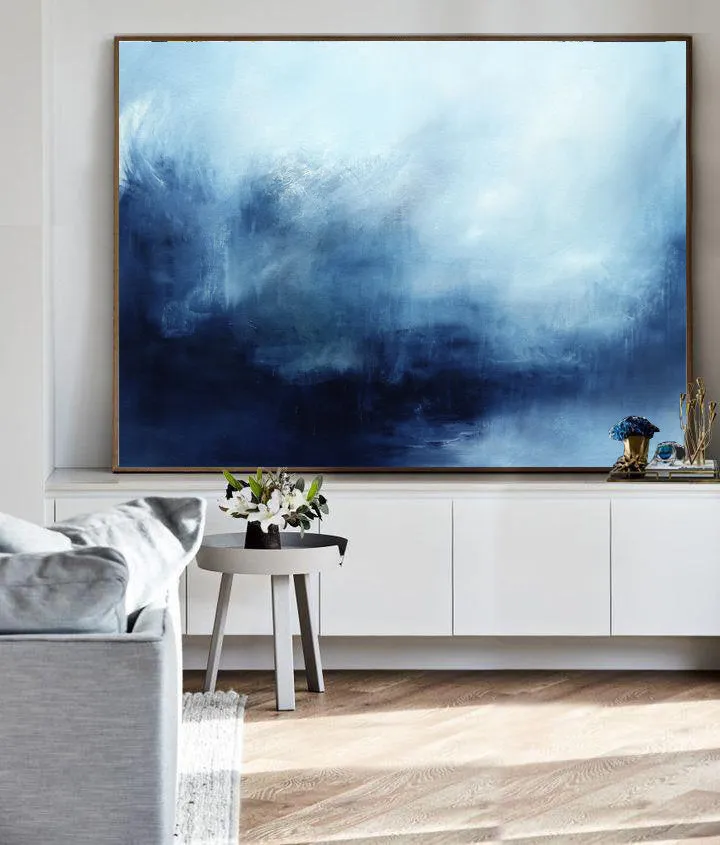 Deep Blue Sea Landscape Painting Abstract Landscape Art Dp092