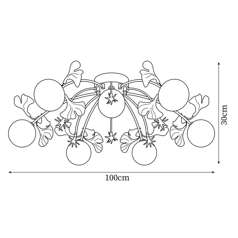 Gingko Glass Ball Ceiling Light