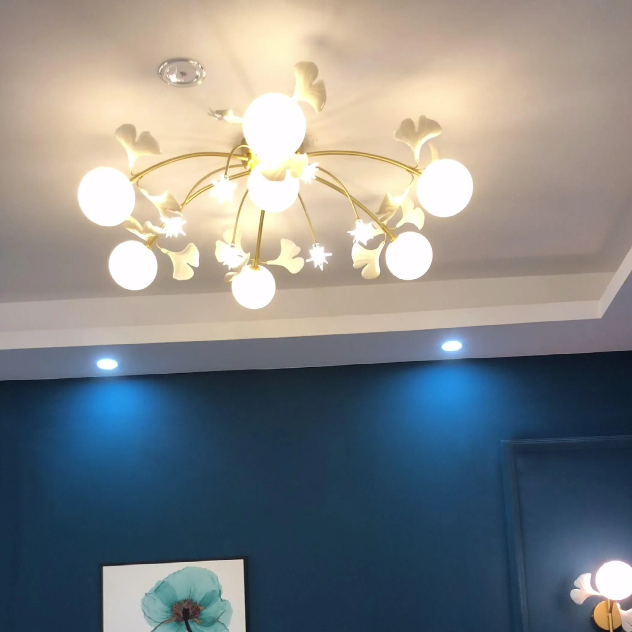 Gingko Glass Ball Ceiling Light