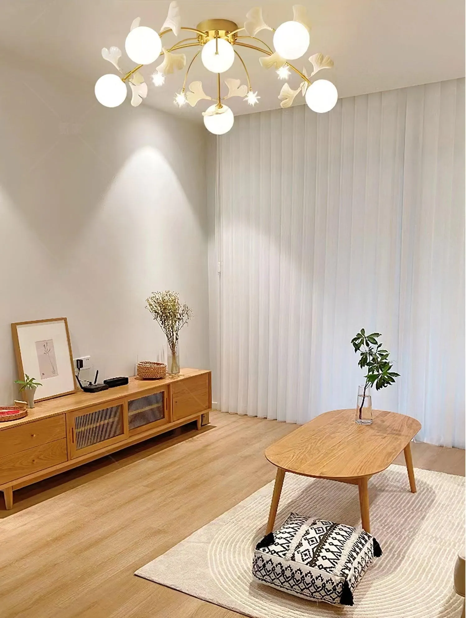 Gingko Glass Ball Ceiling Light