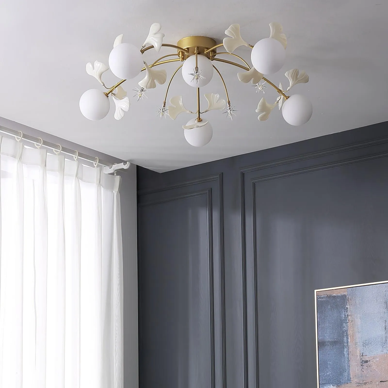 Gingko Glass Ball Ceiling Light
