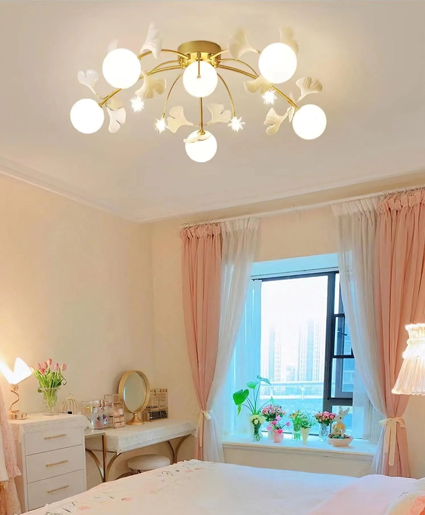 Gingko Glass Ball Ceiling Light