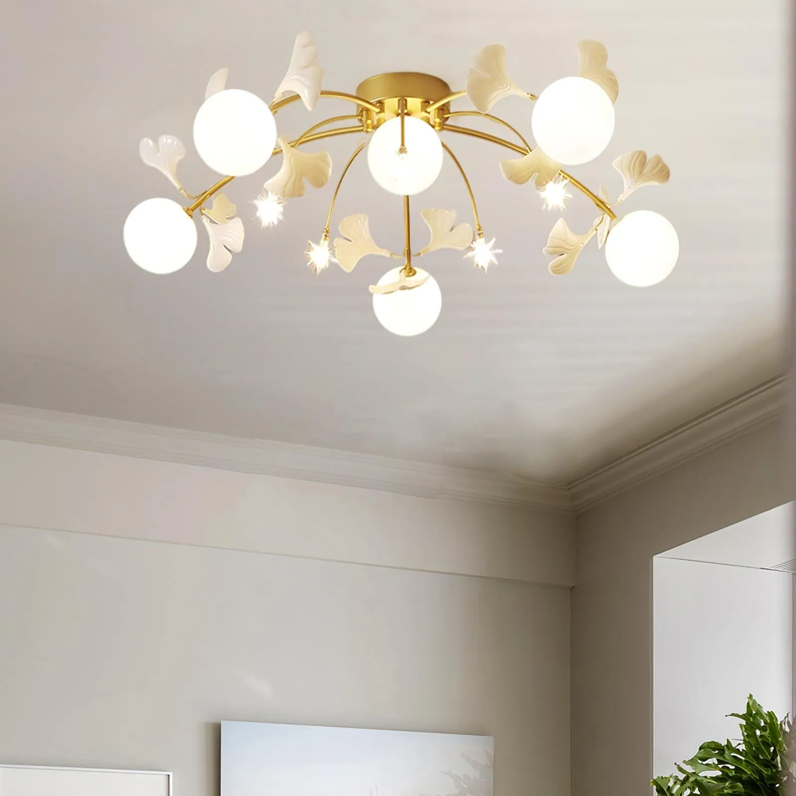 Gingko Glass Ball Ceiling Light